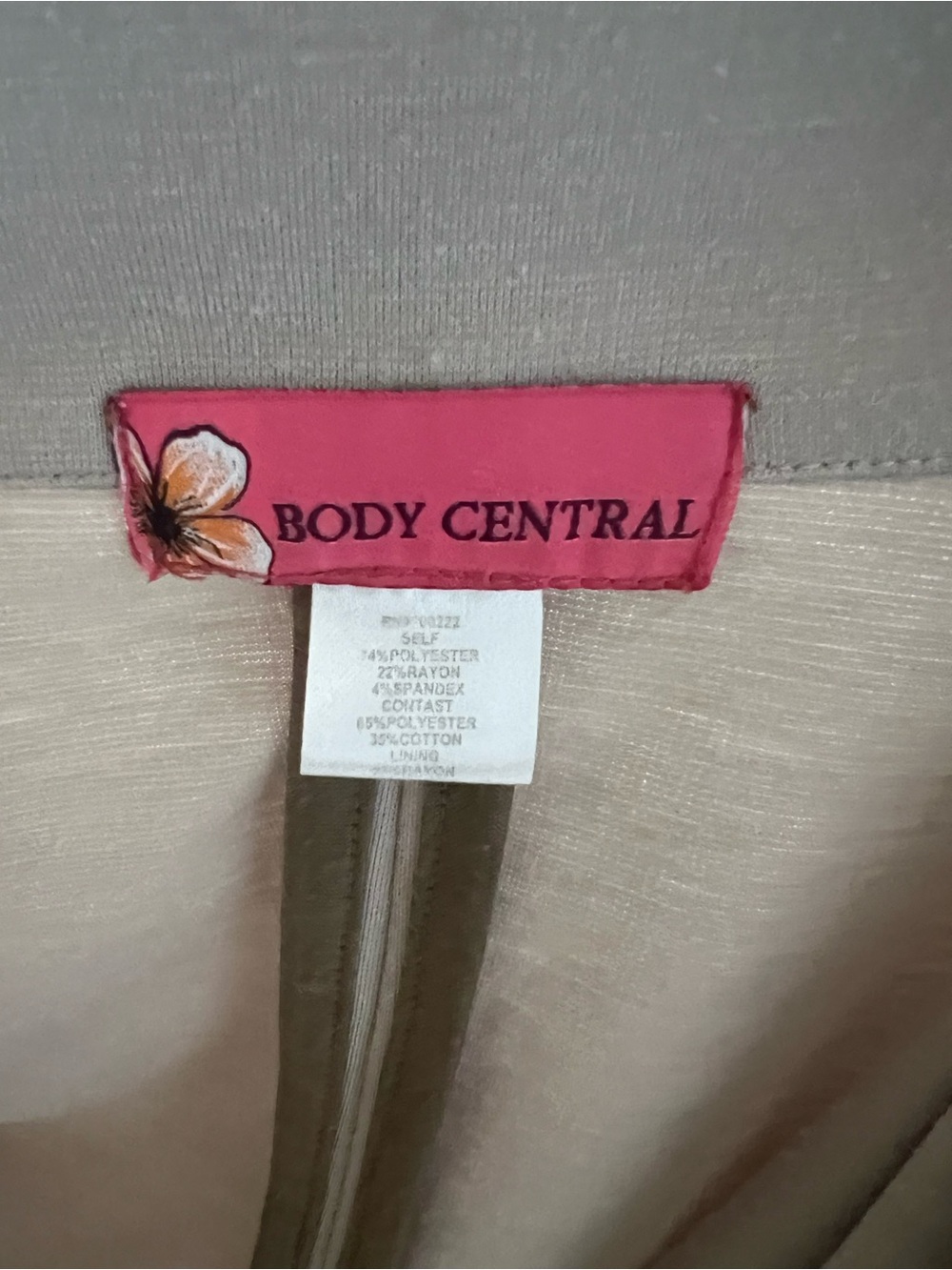 Body Central Double Breasted Knit Moto Blazer Jacket Beige Stretch Career Small - Picture 6 of 9